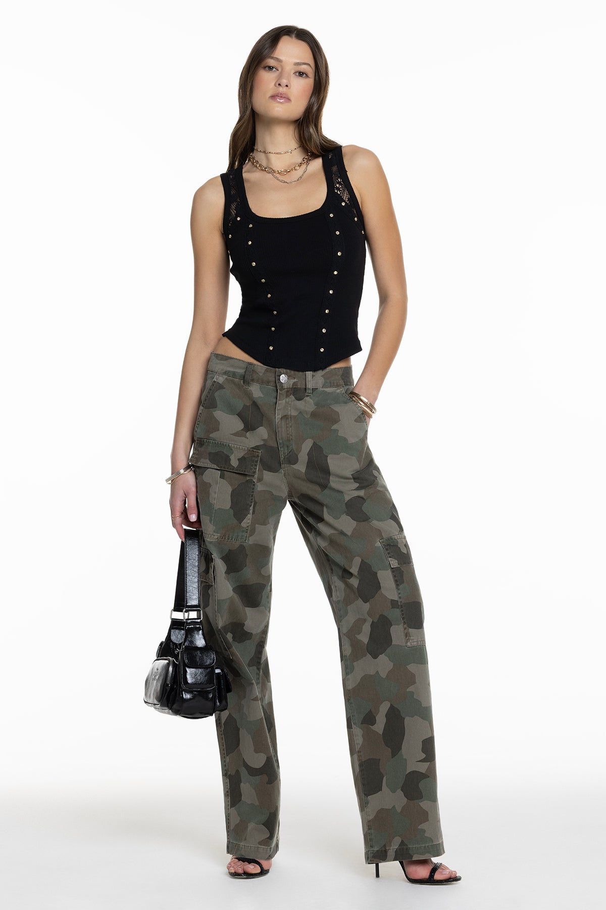 Chase Camo Baggy Wide Cargos