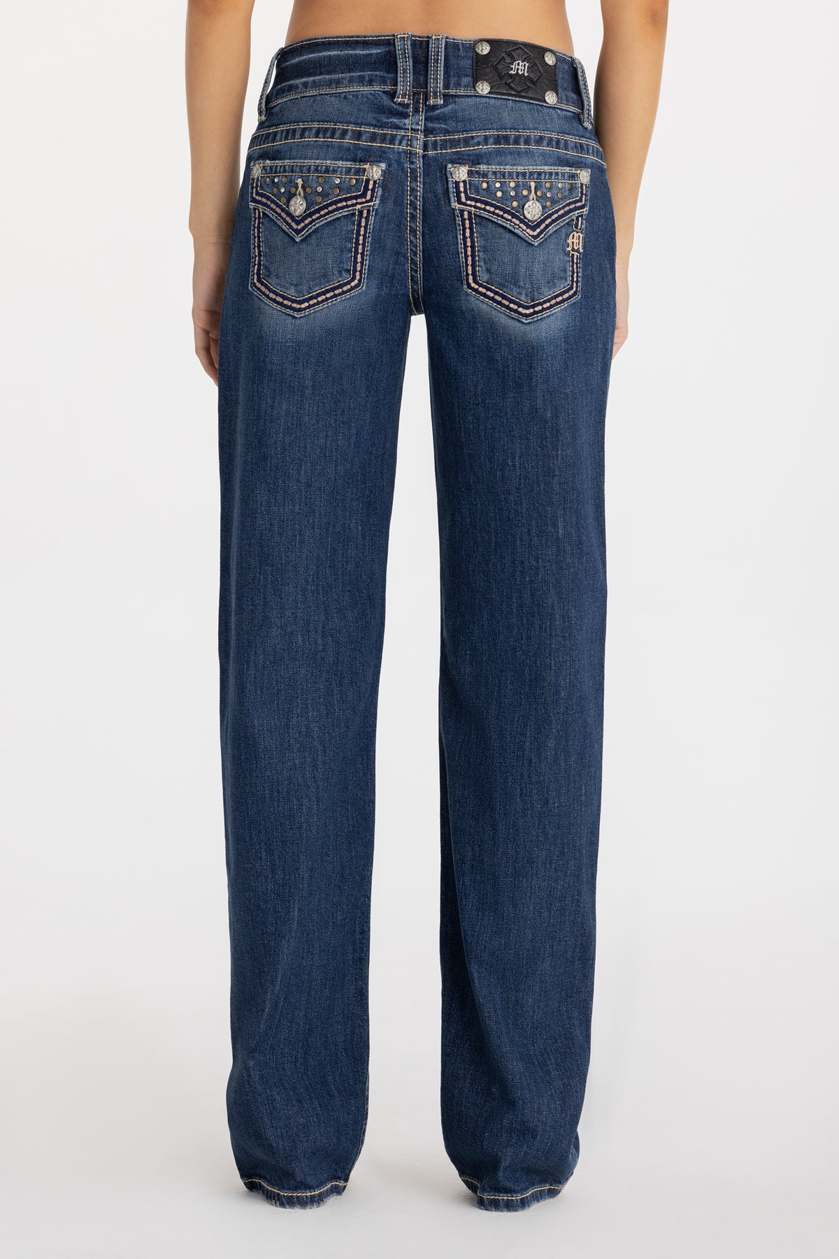 Giselle Double Waist Low Rise Slim Wide