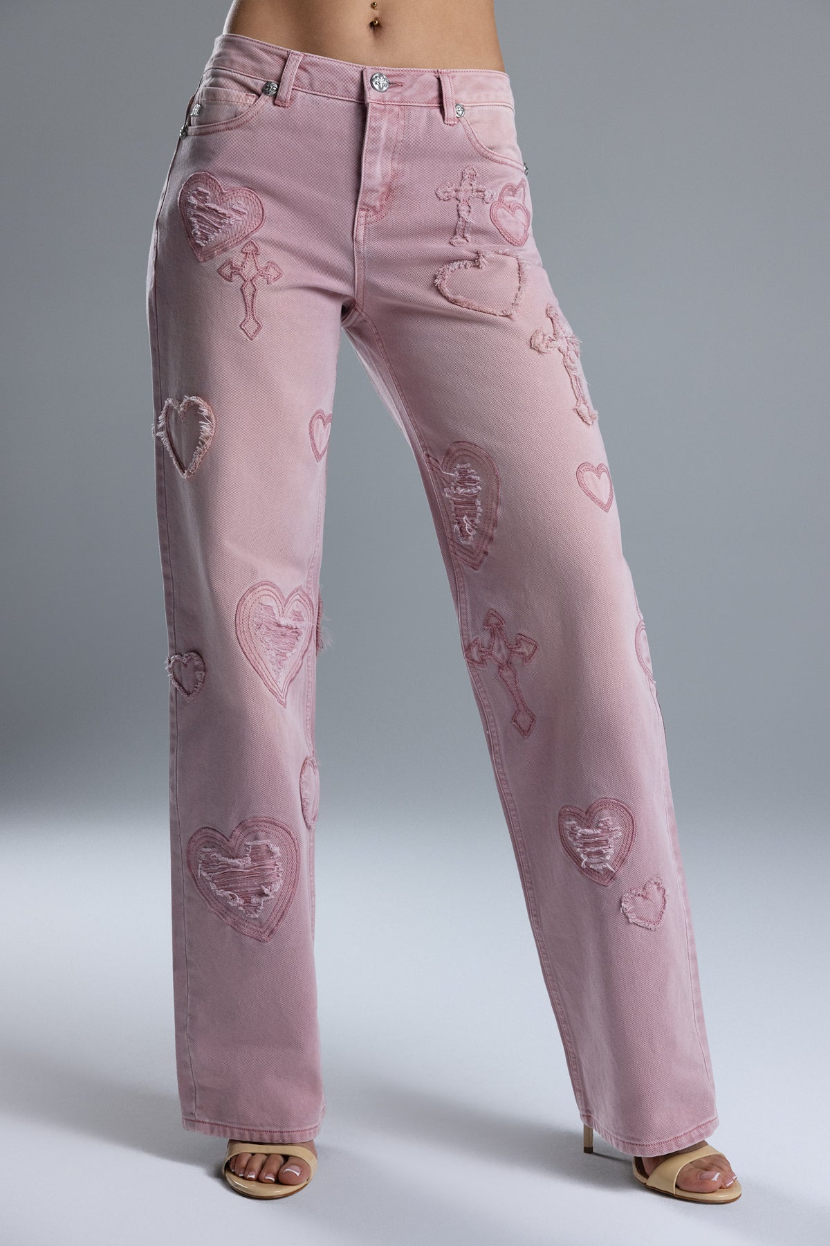 Aryanna Heart Cross Slim Wide