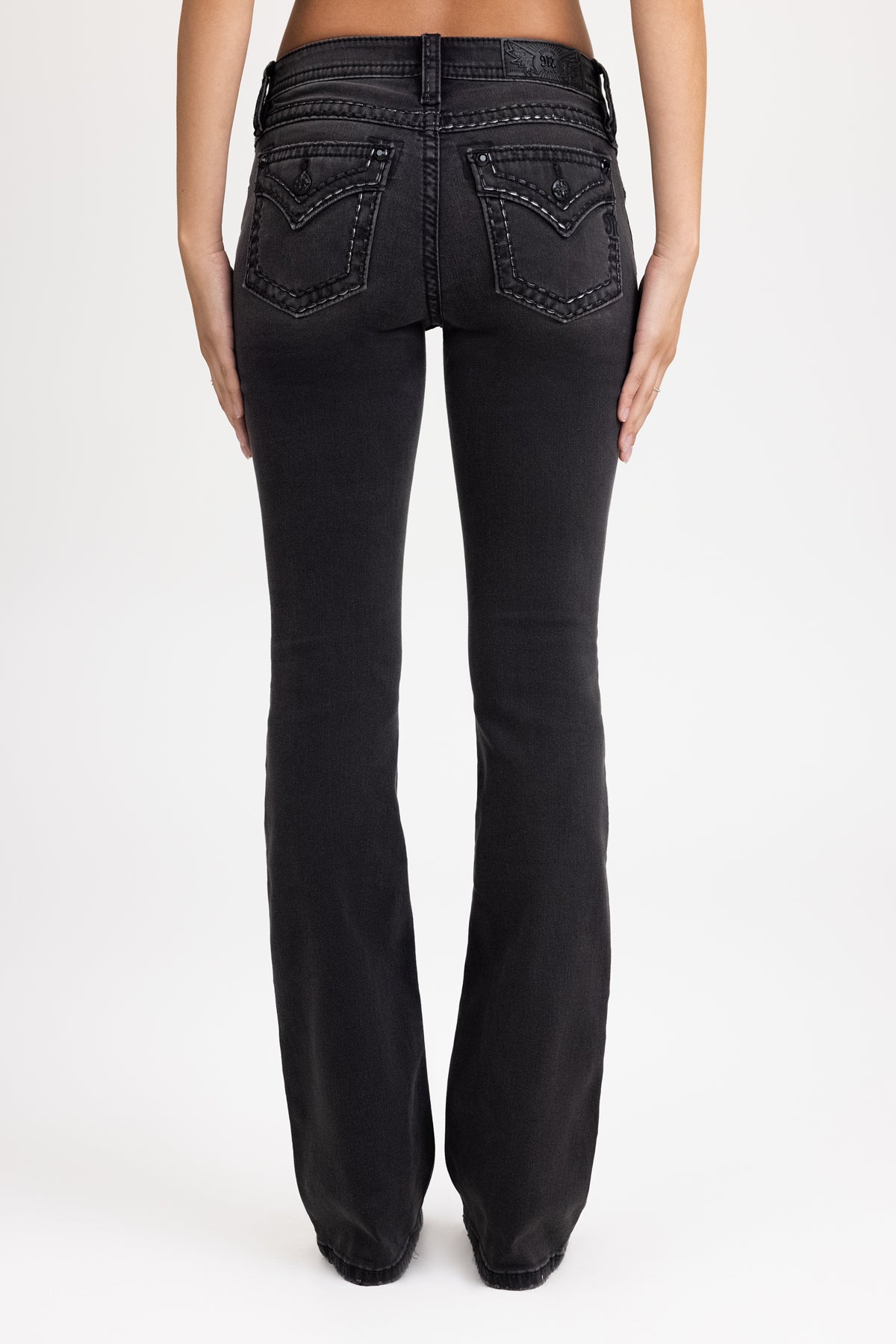 Onyx Stitched Bootcut Jeans