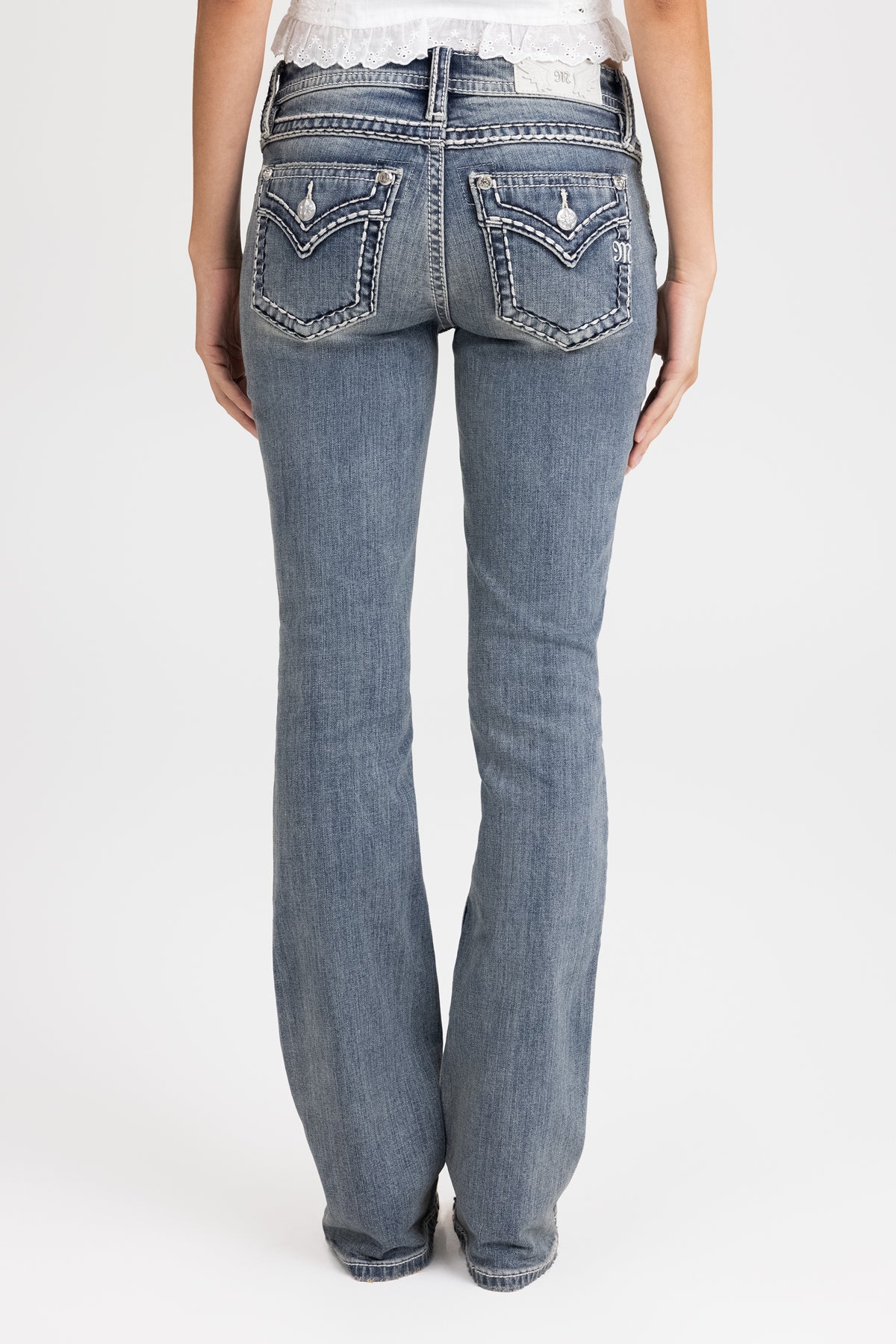 Sloane Stitched Bootcut Jeans