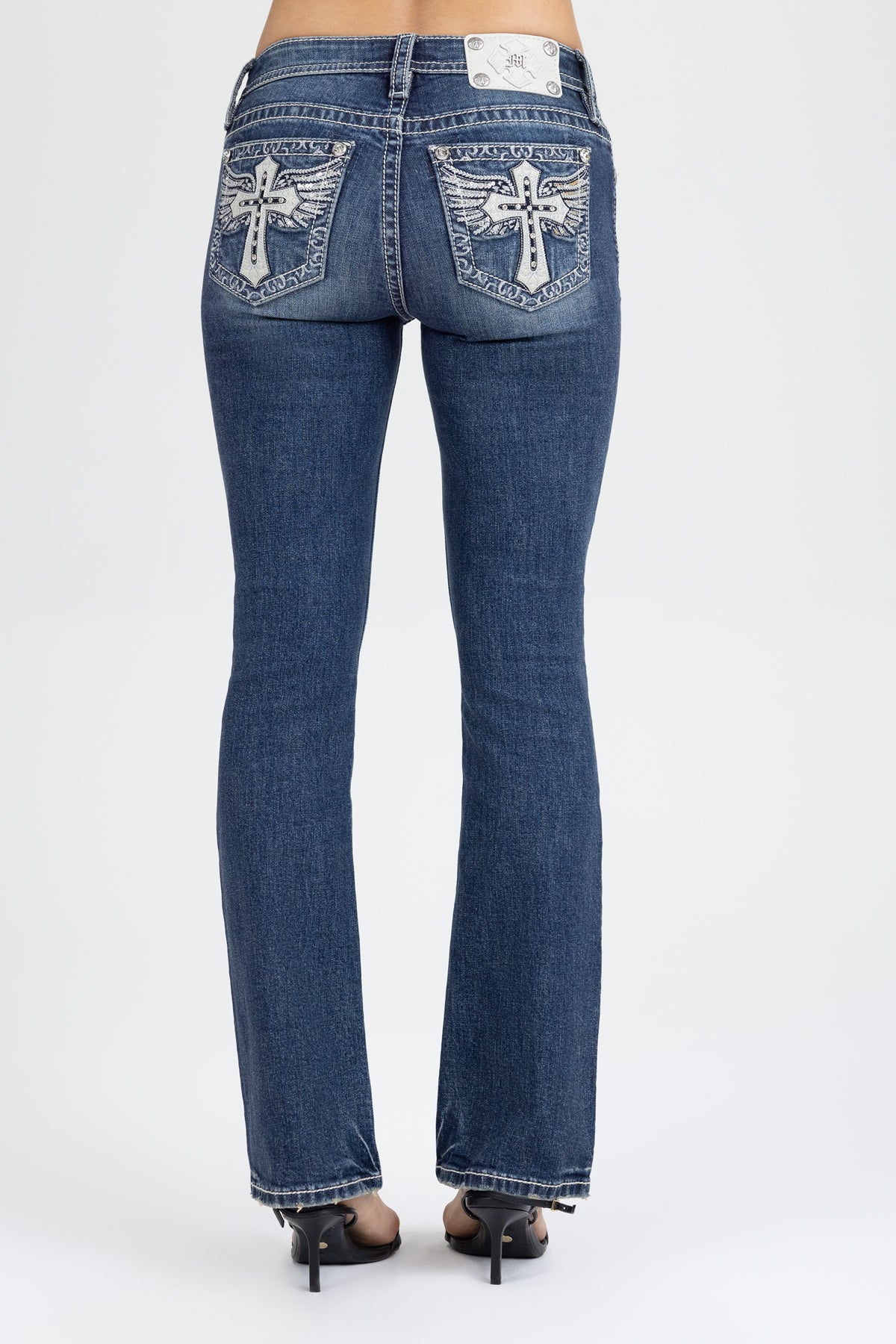 Angelisa Cross Bootcut Jeans