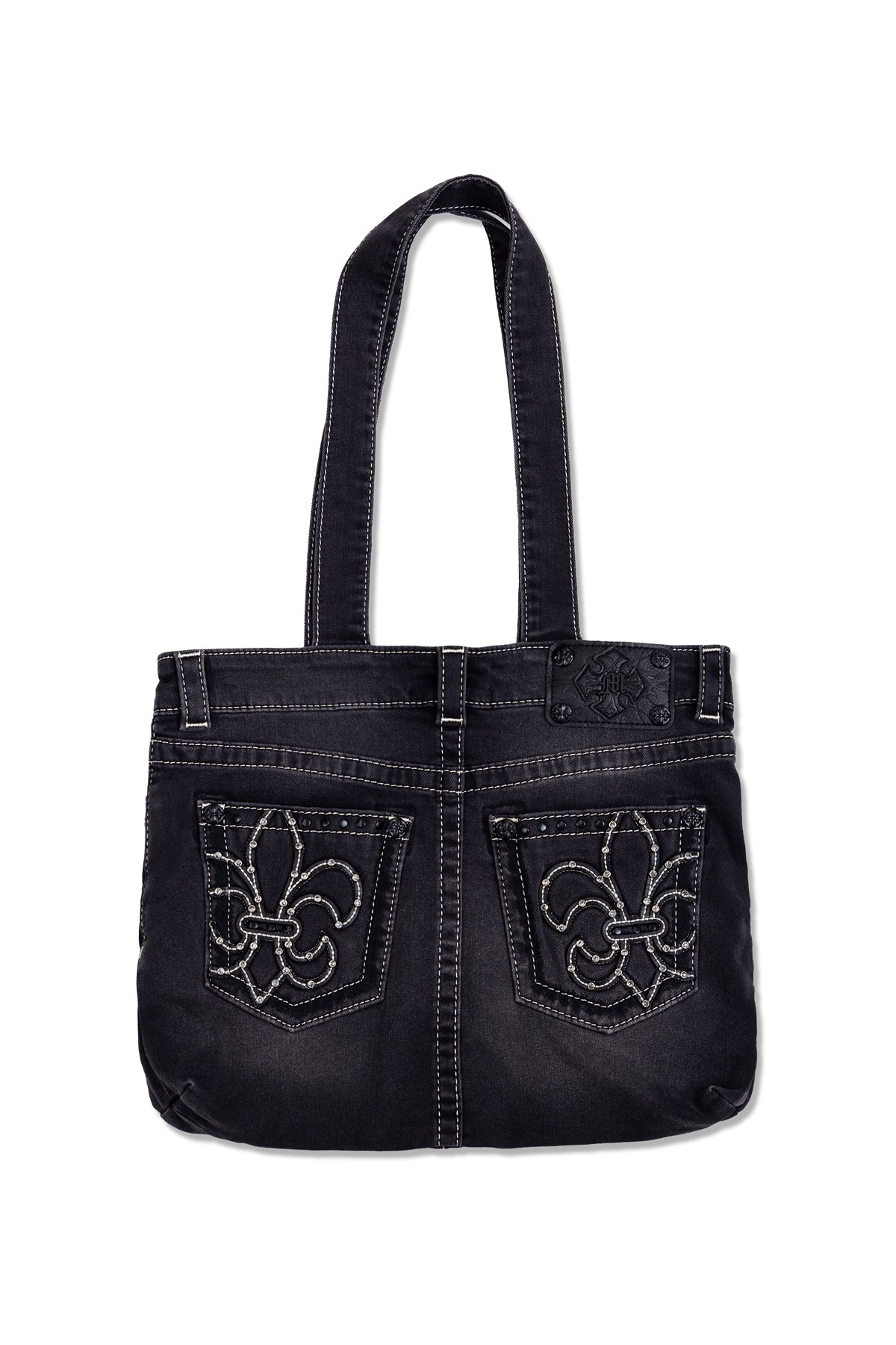 Denim Fleur De Lis Tote Bag
